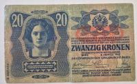 20 koron stara Austria Banknot od Rajmonet 1913 p. 1144