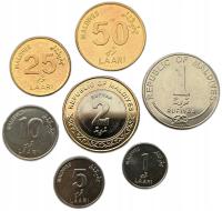 MALEDIWY ZESTAW 7 MONET 1 LAARI - 2 RUFFIA 2008 - 2017 ZWIERZĘTA MENNICZY