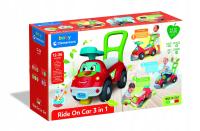 Jeździk Clementoni 3w1, pchacz dla dzieci, jeździ z interaktywną kierownicą