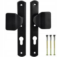 POCHWYT UCHWYT CZARNY METALOWY GAŁKA DO FURTKI BRAMKI DRZWI 90 mm WKŁAD