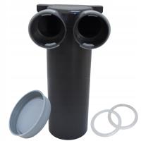 Skrzynka rozprężna zestaw 2x75 pod anemostat fi125 długa 40cm rekuperacja