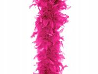 Шарф боа из перьев супер пушистый - 180см-неоновый розовый