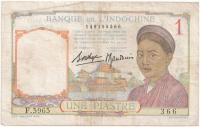 11.fz.Indochiny Fran., 1 Piastra 1932 -1949, St.3+