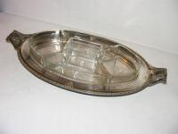 кабаре - металлический поднос со стеклянными контейнерами K06835