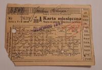 BILET KOLEJE ELEKTRYCZNE ZAGŁĘBIA ŚLĄSKO-DĄBROWSKIEGO 06/1947 KATOWICE