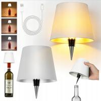 LAMPA NA BUTELKĘ LED STOŁOWA LAMPKA BEZPRZEOWODWA DOTYKOWA USB