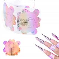 500 шт. формы для наращивания ногтей гель трафареты Холо трафареты