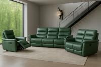 Алекс кожаный диван. Мягкий для отдыха! 3 2 1 цвета