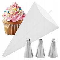 RĘKAW CUKIERNICZY SILIKONOWY + 3 TYLKI – IDEALNY ZESTAW DO DEKORACJI!