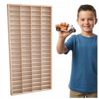 ПОЛКА ДЛЯ ИГРУШЕЧНЫХ АВТОМОБИЛЕЙ РЕССОРЫ HOT WHEELS ORGANIZER 80 МЕСТ ФАНЕРА