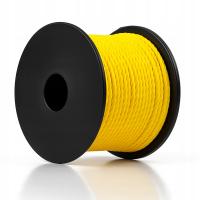 SZNUR SZNUREK MURARSKI BUDOWLANY 50 M TRASERSKI ŻÓŁTY PP UV ODPORNY MOCNY