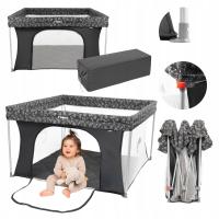 Kojec dla dziecka 126 x126 cm Snøen ciemnoszary, suchy basen