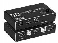 KVM-переключатель HDMI 2.0 USB Switch 4K/60Hz 3xUSB