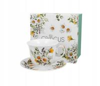 Komplet filiżanka do herbaty kawy daisy stokrotka