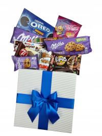BOX prezentowy I KOMUNIA ŚW zestaw słodkości na prezent komunijny NIEBIESKI