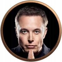 MIEDZIANY MEDAL Elon Musk II 1 uncja miedzi MIEDŹ PRÓBA 999
