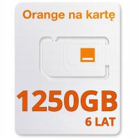 Internet Mobilny Orange LTE 4G 5G 1250GB na 6 LAT Karta SIM do Routera