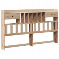 WEZGŁOWIE ZAGŁÓWEK PÓŁKI ORGANIZER DO SYPIALNI ŁÓŻKA 180 CM DREWNO SOSNOWE