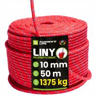 Полипропиленовая веревка 10мм - 50м, 1375 кг, парусная усиленная