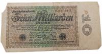 Старая банкнота Германия 10 миллиардов марок 1923