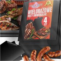 4X тефлоновый коврик для выпечки, поднос для гриля для духовки, многоразовый гриль для барбекю