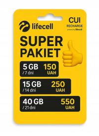 Стартер Lifecell Ukraine интернет на карту Украина ЕС Великобритания до 50GB на 28 дней