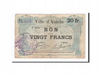 Banknot, Francja, Aniche, 20 Francs, 1915, VF(30-3
