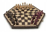 Шахматы для трех игроков большой коричневый / шахматы для трех больших