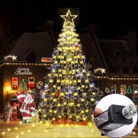 CHOINKA ZEWNĘTRZNA METALOWA 317 LED LAMPKI 320 cm