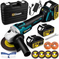 125mm Bezszczotkowa szlifierka kątowa Polerowanie Maszyna do cięcia 2x Bateria 6 x tarcza