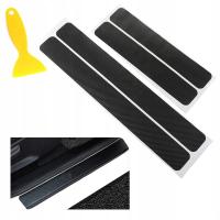 Накладки На Пороги Автомобиля, Черные Углеродные Накладки, 4 Шт.