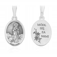 Серебряный медальон Ag 925 с родиевым покрытием St. Marta MDC062