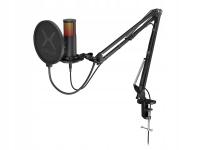 Mikrofon Krux Edis 3000 Przewodowy Ramię Filtr Czarny