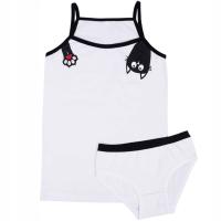 KOMPLET PODKOSZULKA KOSZULKA NA RAMIĄCZKACH MAJTKI 1-2 LATA 86-92