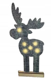 Lampion Filc Renifer świąteczny ozdoba 46,5 cm
