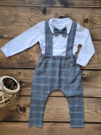 BabyStyle ручной работы детский костюм серый