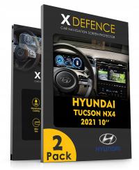 2в1 навигационное защитное стекло экран для HYUNDAI TUCSON NX4 2021 10'