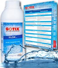 Flok Tix коагулянт для бассейна джакузи осветляет воду Химия для бассейна спа 1л
