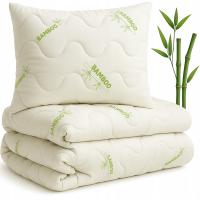 Zestaw Bambusowy Całoroczny bardzo ciepła Kołdra 160x200 + Poduszka 70x80