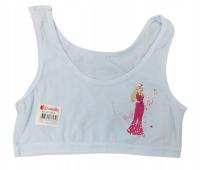 Top stanik biustonosz dziewczęcy bawełniany DONELLA BARBIE NIEBIESKI110-116