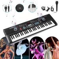 KEYBOARD ORGANY PIANINO KEYBOARD DO NAUKI 61 KLAWISZY DLA DZIECI + MIKROFON