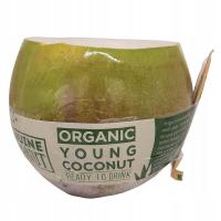Młody kokos bio ze słomką (około 0,80 kg) genuine