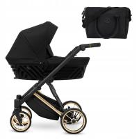 Ivento Premium Kunert 1в1 детская коляска глубокий легкий 12 Черный злотый