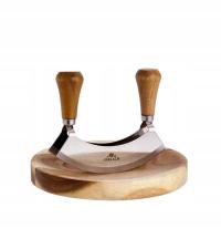 GERLACH NATUR 320 NÓŻ / TASAK DO ZIÓŁ 3W1 + DESKA / DREWNO AKACJOWE