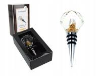 Пробка винная пробка со стеклянным шариком с золотыми пятнами