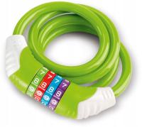 Zapięcie rowerowe na Szyfr linka bezpieczeństwa hasło 4 cyfry zielona Puky