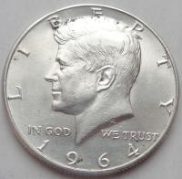 USA - 1/2 dolara - 1964 - Kennedy Half Dollar - srebro