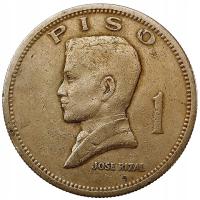 FILIPINY 1 PISO 1972 JOSE RIZAL - DUŻA 33mm