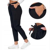 Женские спортивные брюки классические спортивные костюмы с карманами черный MORAJ XL