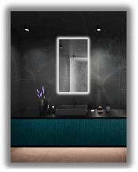 Lustro Podświetlane LED 50x80 Wodoszczelność IP65 Wieszane Pion Poziom